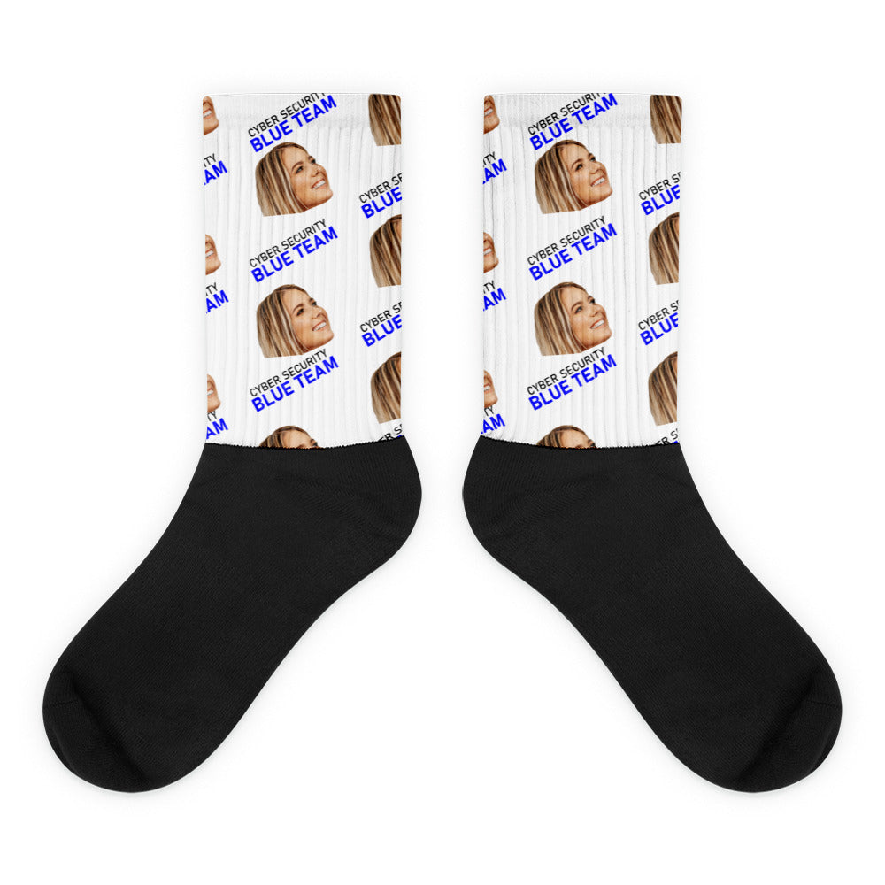 Cyber Security Blue Team - Face Mash Socks ( personalized socks with photos )