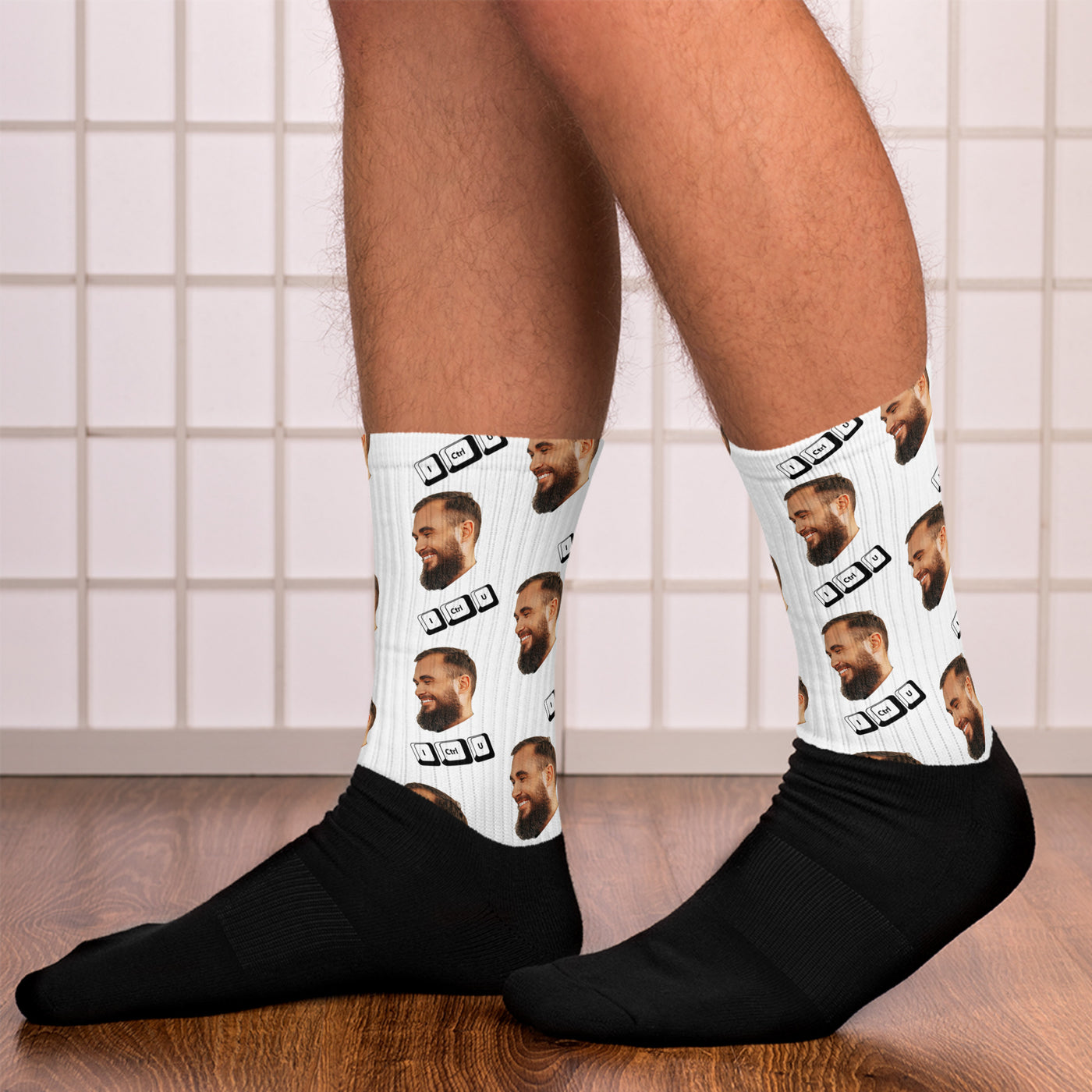 I Ctrl U - Face Mash Socks ( personalized socks with photos )