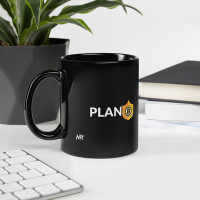 Plan Bitcoin v2 - Black Glossy Mug