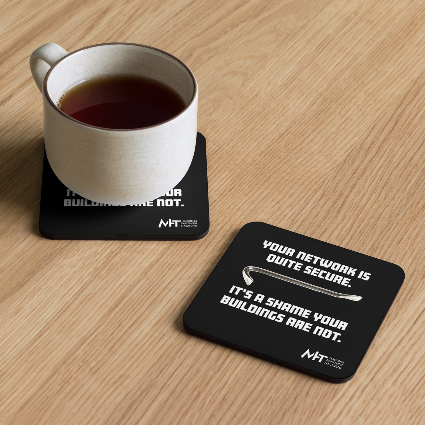 Your network is secure - Cork-back coaster