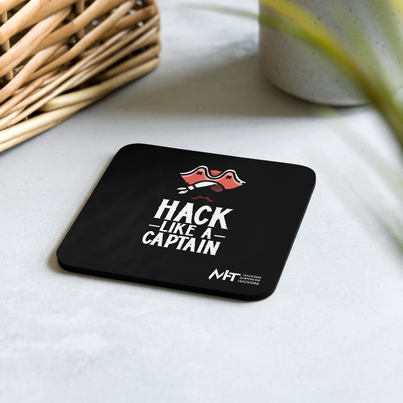 Hack like a captain - Cork-back coaster
