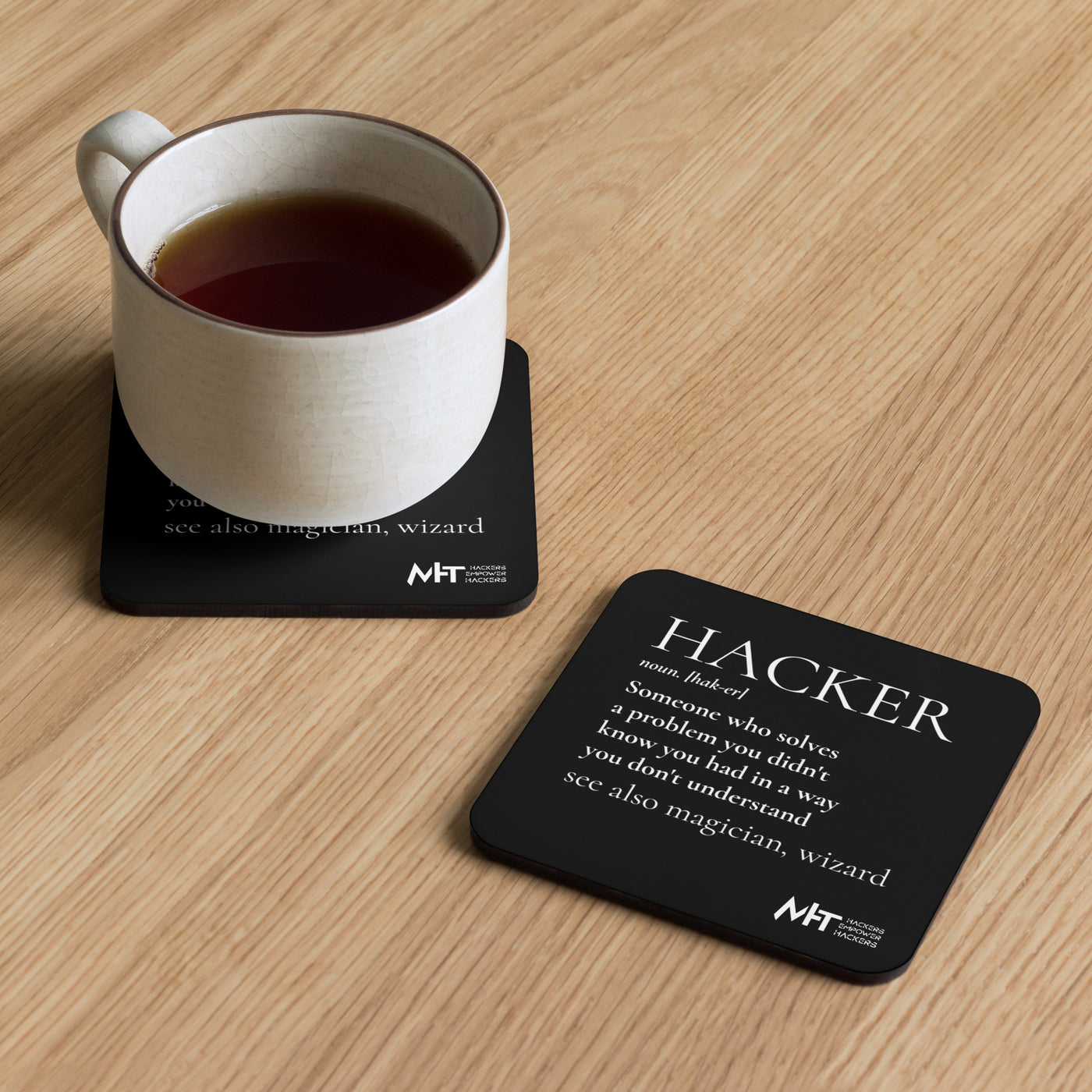 Hacker - Cork-back coaster