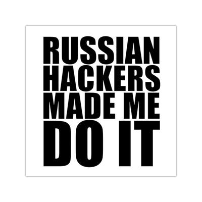 Russian Hackers - Square Sticker