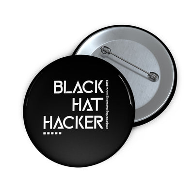 Black Hat Hacker v1 -  Custom Pin Buttons (black)