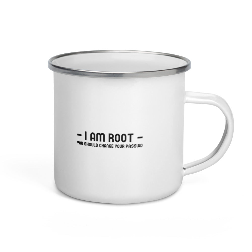 i am root - Enamel Mug