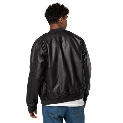 sudo rm -f yourself - Leather Bomber Jacket