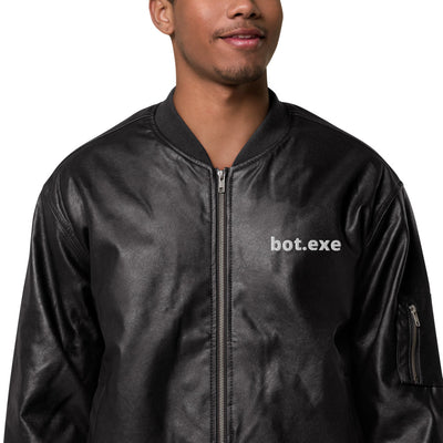 bot.exe - Leather Bomber Jacket