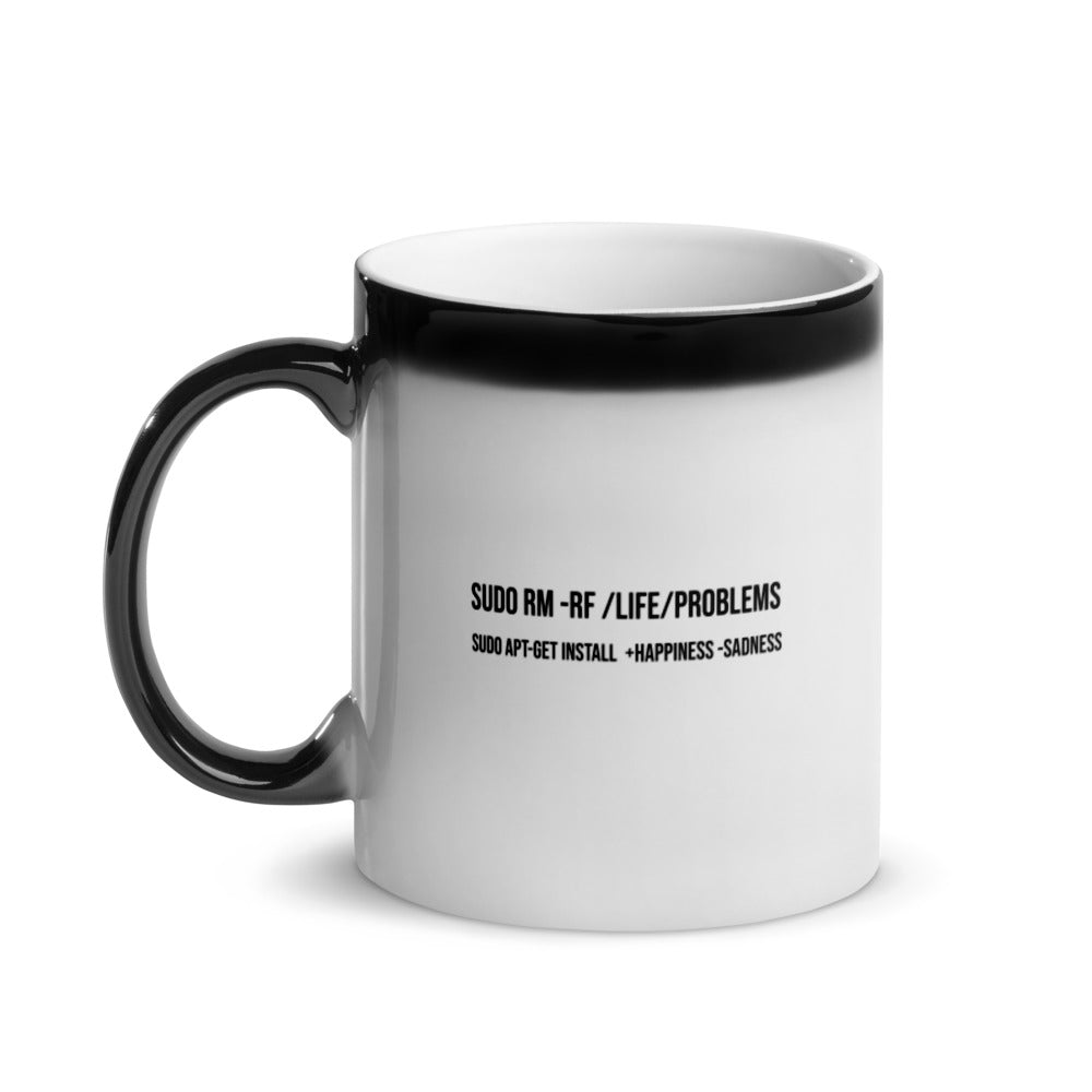 sudo rm -rf lifeproblems - Glossy Magic Mug