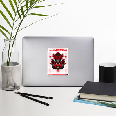 Red Mecha Guardian - Bubble-free stickers