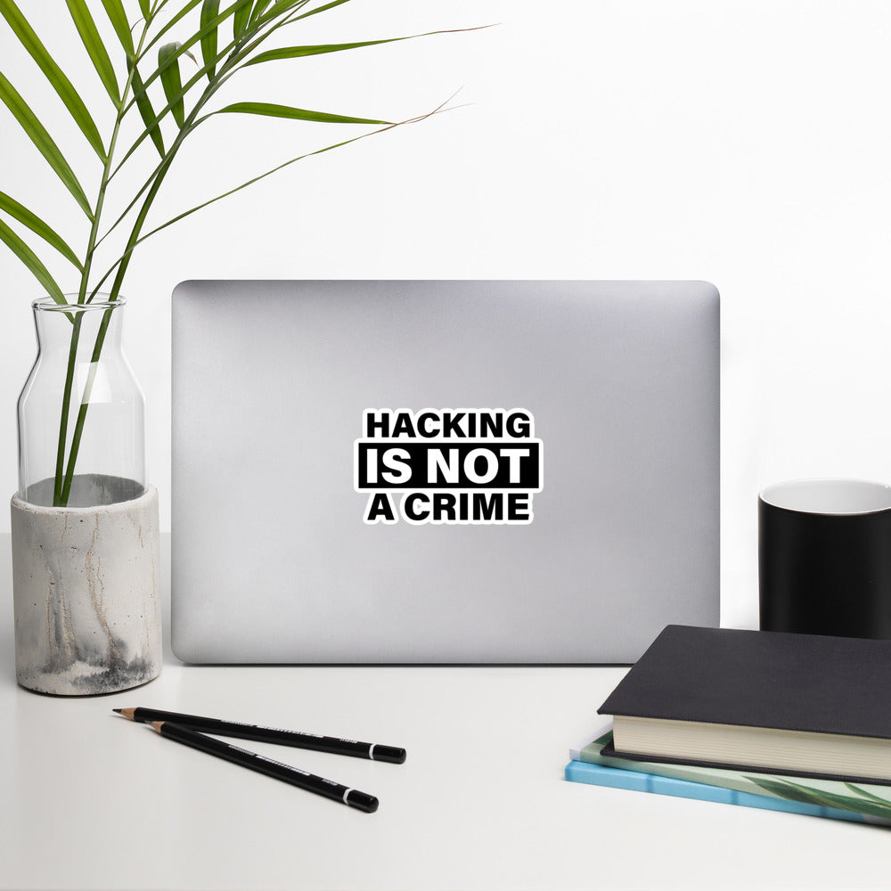 Hacking is not a crime - Bubble-free stickers
