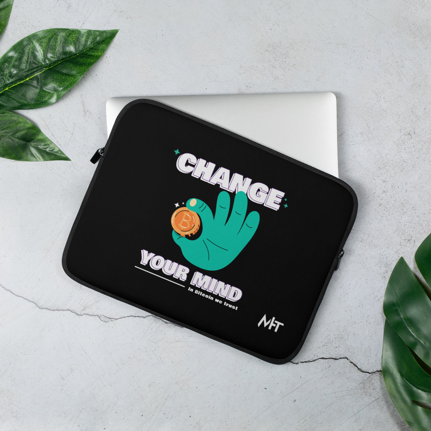 Change your mind in Bitcoin we Trust - Laptop Sleeve