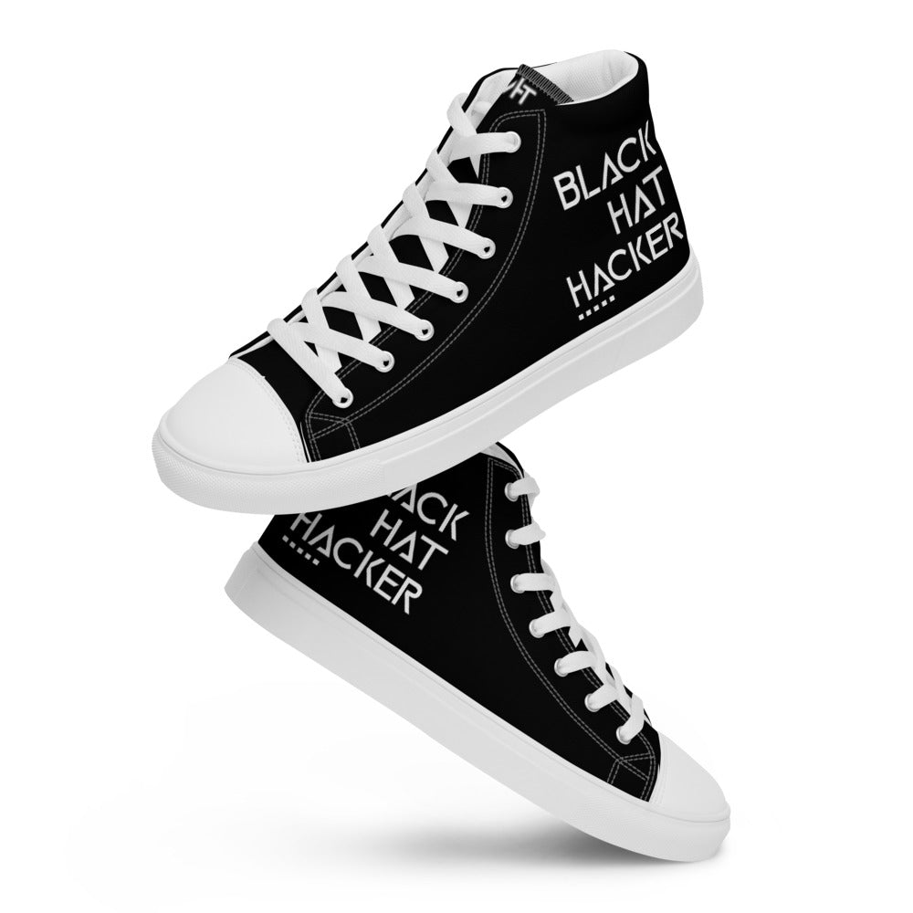 Black Hat Hacker v1 - Men’s high top canvas shoes