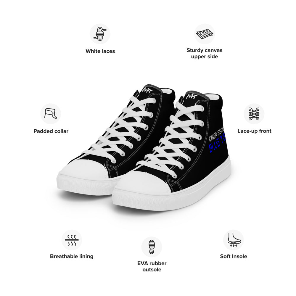 Cybersecurity Blue Team v4 - Men’s high top canvas shoes