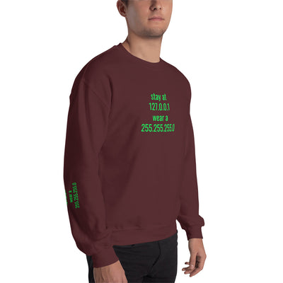 stay at at home, wear a mask - Unisex Sweatshirt (with all sides designs)