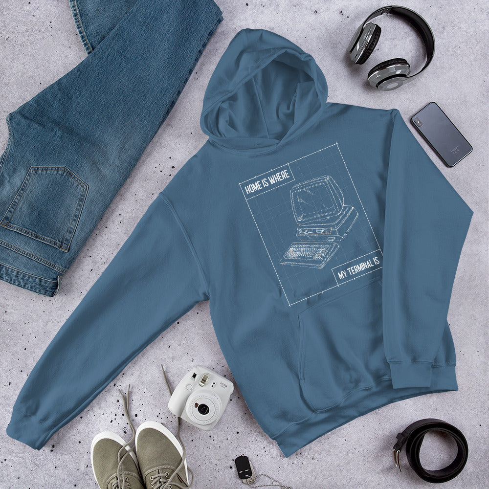 Home is where my terminal is - Unisex Hoodie