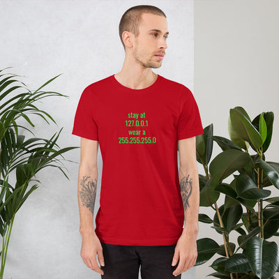 stay at at home, wear a mask - Short-Sleeve Unisex T-Shirt (v2)