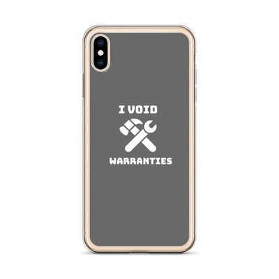 I void warranties - iPhone Case (grey)