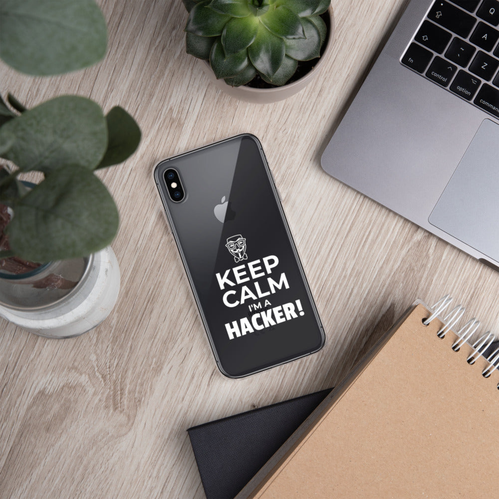 Keep Calm I'm a hacker! - iPhone Case (white text)