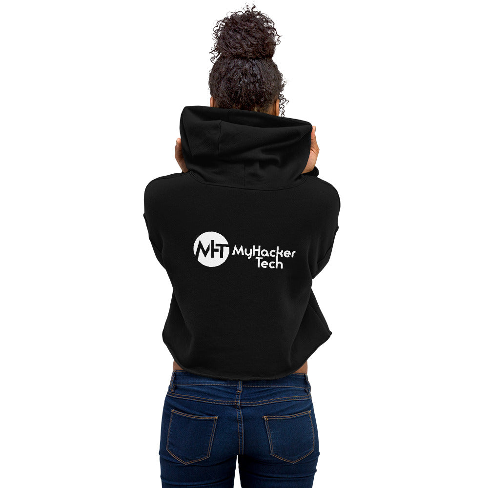 MyHackerTech Classic - Crop Hoodie (with back design)