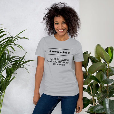 Password - Short-Sleeve Unisex T-Shirt (black text)