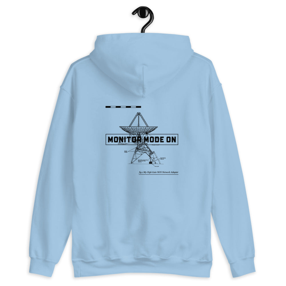 Monitor mode ON - Unisex Hoodie (black text)