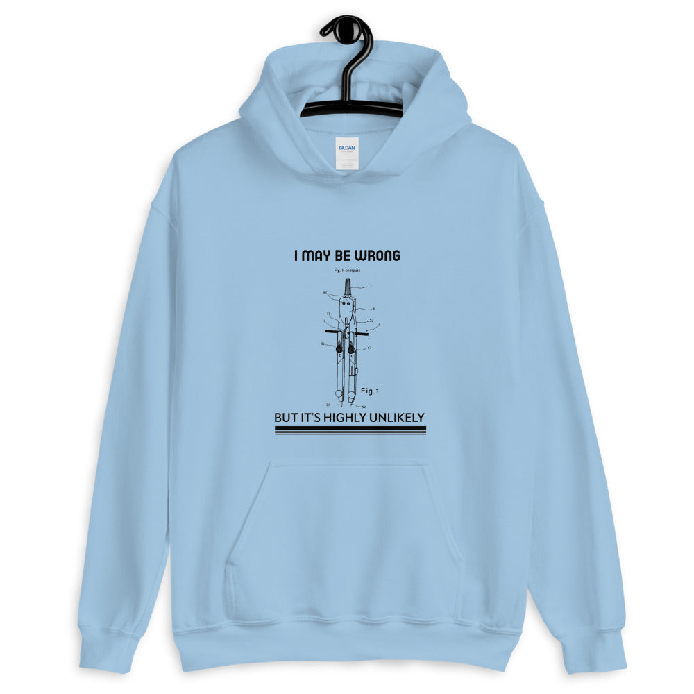 I may be wrong, but it's highly unlikely - Unisex Hoodie (black text)