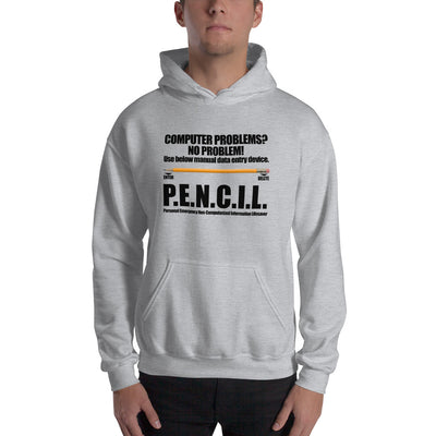 P.E.N.C.I.L. - Hooded Sweatshirt (black text)