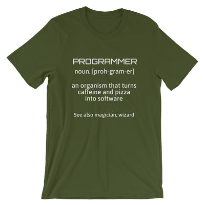 PROGRAMMER - Short-Sleeve Unisex T-Shirt (white text)