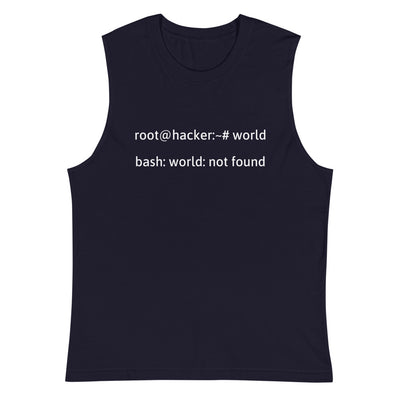 Linux Tweaks - world not found - Muscle Shirt (white text)