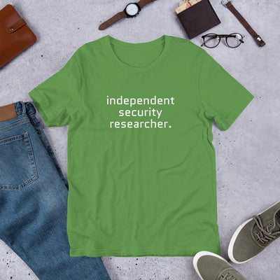 Independent security researcher  - Short-Sleeve Unisex T-Shirt (white text)