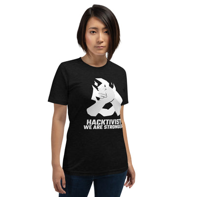 Hacktivist - Short-Sleeve Unisex T-Shirt (white text)