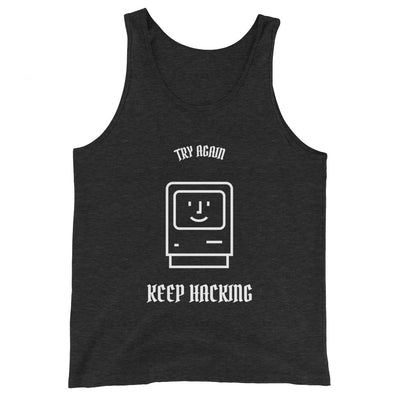 Keep hacking - Unisex  Tank Top (white text)
