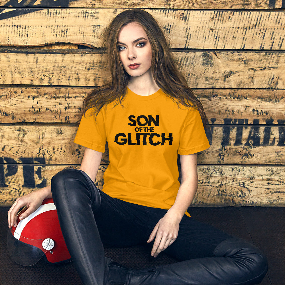 Son of the glitch - Short-Sleeve Unisex T-Shirt (black text)