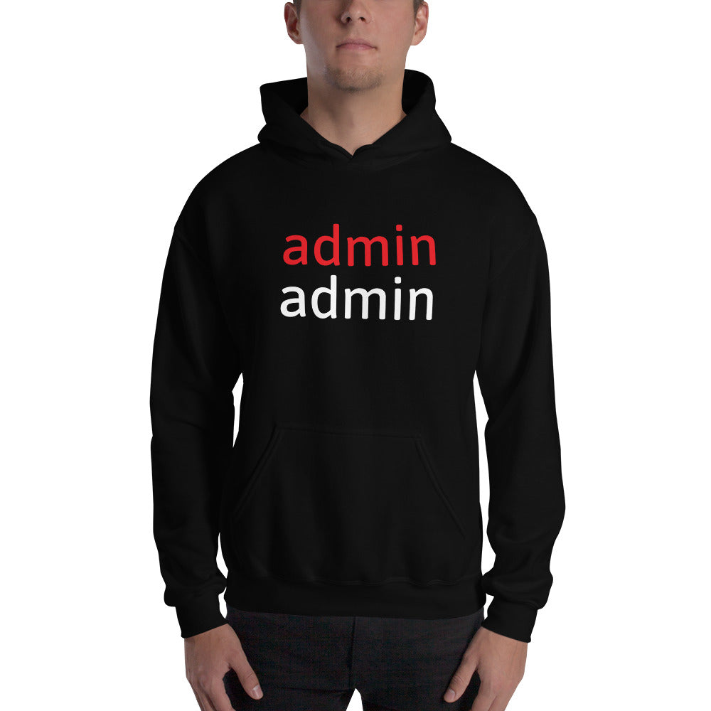 admin admin - Hooded Sweatshirt (white text)