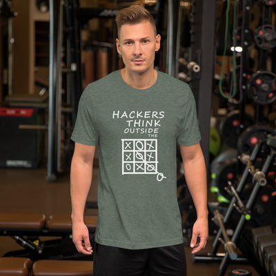 Hackers think outside the box - Short-Sleeve Unisex T-Shirt