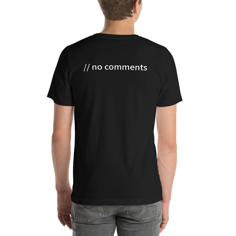 // no comment - Short-Sleeve Unisex T-Shirt (with back design)