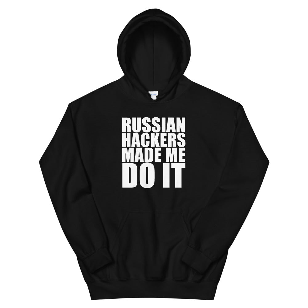 Russian hackers - Unisex Hoodie (white text)