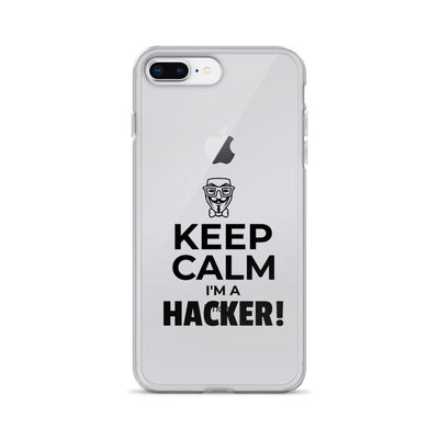 Keep Calm I'm a hacker!  - iPhone Case (black text)