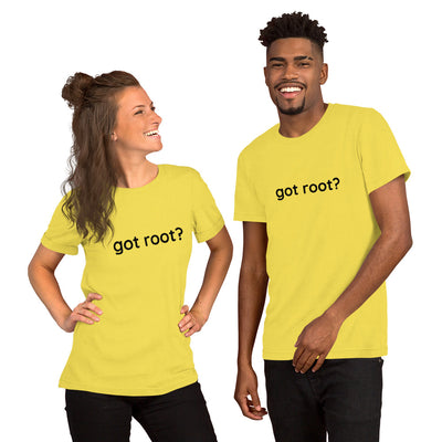 Got root - Short-Sleeve Unisex T-Shirt (black text)