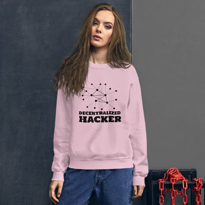 Decentralized Hacker  - Unisex Sweatshirt (black text)