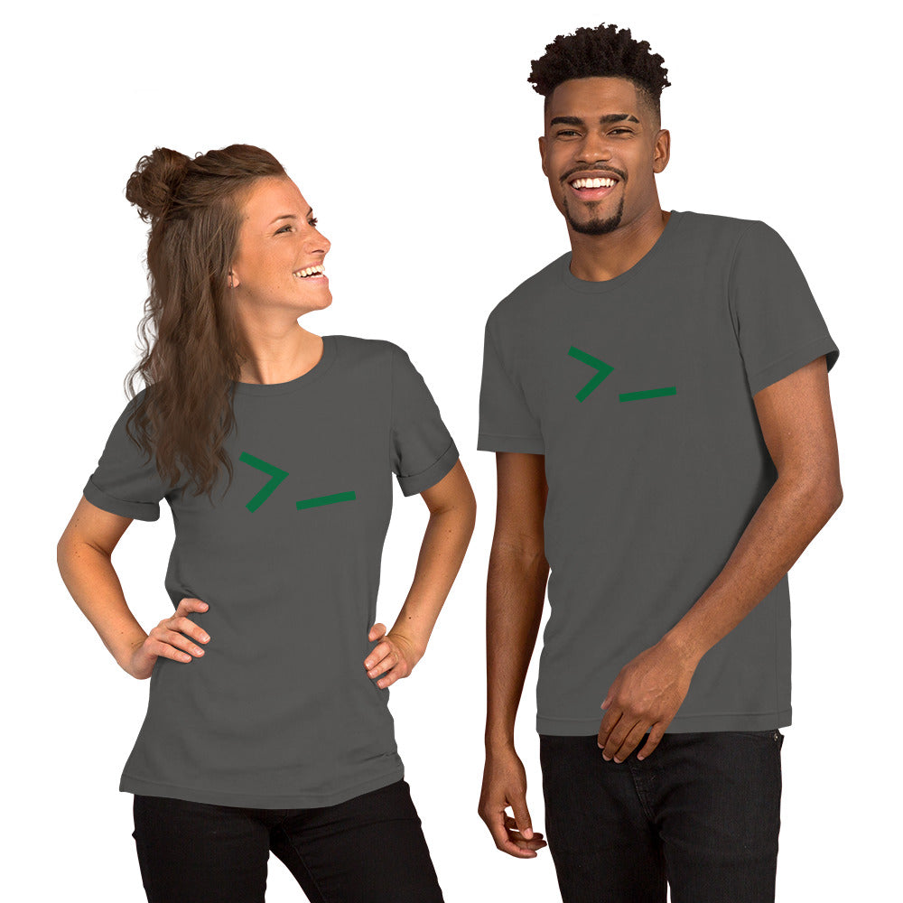 Command Line - Short-Sleeve Unisex T-Shirt (Green text)