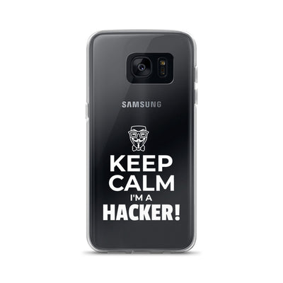 Keep Calm I'm a hacker!  - Samsung Case (white text)