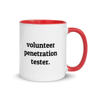 Volunteer penetration tester - Mug with Color Inside
