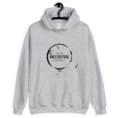 Coffee makes everything hackable - Unisex Hoodie (black text)