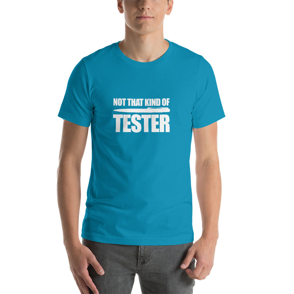Not that kind of pen tester - Short-Sleeve Unisex T-Shirt (white text)