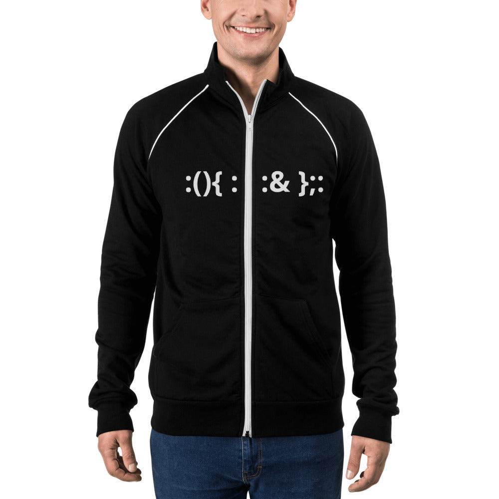 Linux Hackers - Bash Fork Bomb - Piped Fleece Jacket