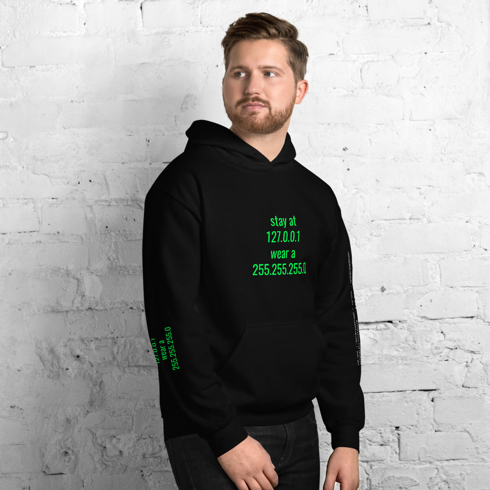 stay at at home, wear a mask - Unisex Hoodie (with all sides design)