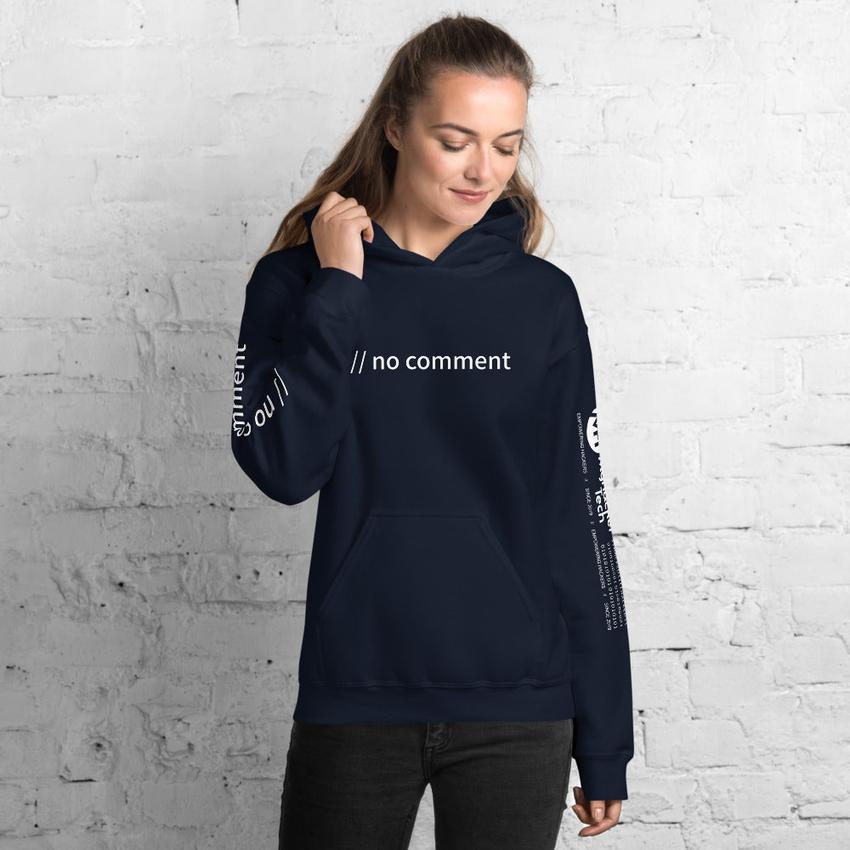 no comment Unisex Hoodie with sleeve and front designs