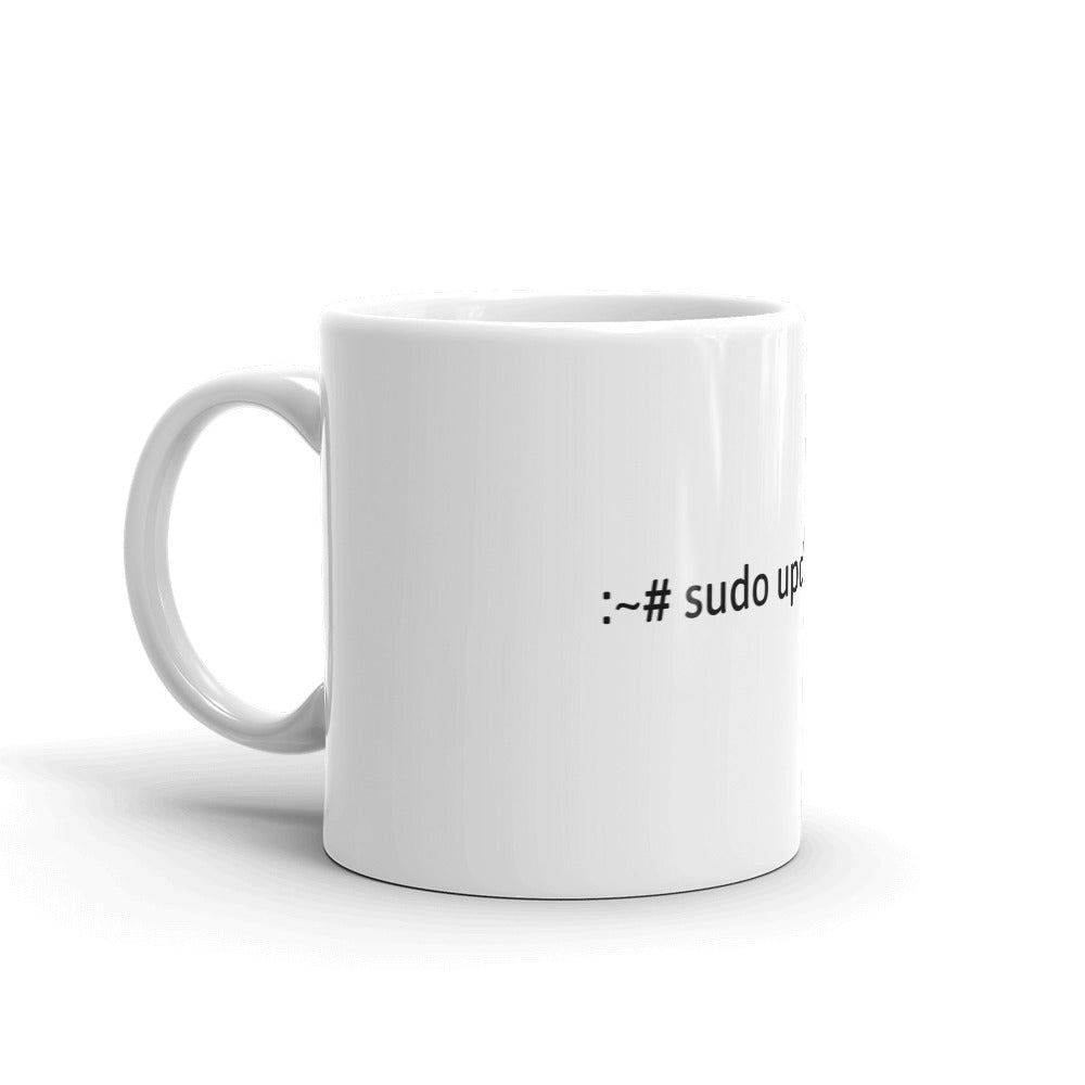 "sudo update coffee" Hacker Mug (White)