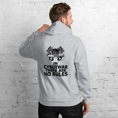 In cyberwar, there are no rules - Unisex Hoodie (black text)